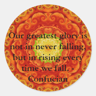 Sticker Rond Notre plus grande gloire n'est pas en ne tombant