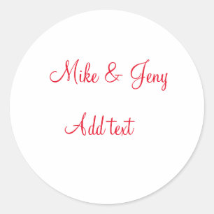 Sticker Rond Notre premier Noël ajouter un nom de couple messag