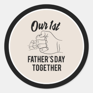 Sticker Rond Notre première œuvre d'art de mots pour la fête de