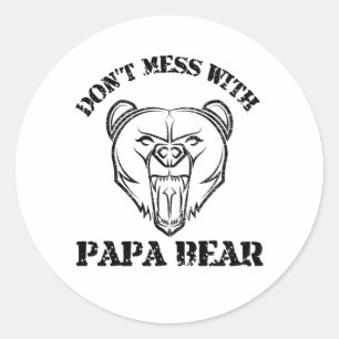 Sticker Rond N'oublie pas Papa Bear