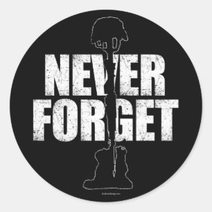 Sticker Rond N'oubliez jamais le jour du souvenir N'oubliez jam