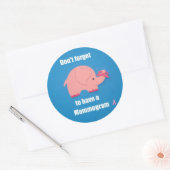 Sticker Rond N'oubliez pas d'avoir un Mammogramme. (Enveloppe)