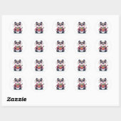 Sticker Rond Nouilles de Panda (Feuille)