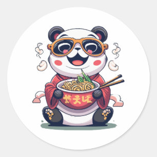Sticker Rond Nouilles de Panda