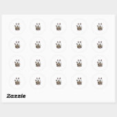 Sticker Rond Nouilles de Westie Ramen (Feuille)
