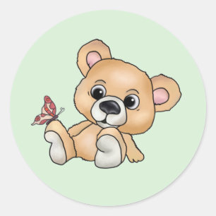 Sticker Rond Nounours