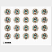 Sticker Rond Nourrir Le Chien (Feuille)