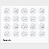 Sticker Rond Nourriture côtière italienne (Feuille)