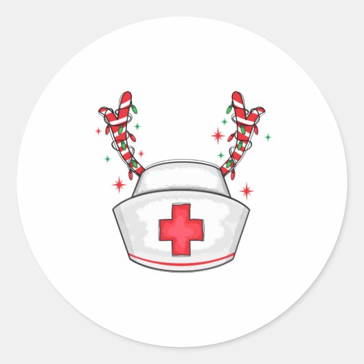 Sticker Rond Nourriture de Noël mignonne (Devant)