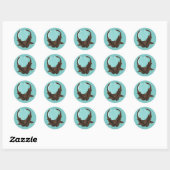 Sticker Rond Nourriture des requins (Feuille)