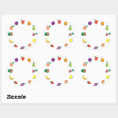 Sticker Rond Nourriture pour la pensée_Totalement Fruité_Cercle (Feuille)