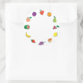 Sticker Rond Nourriture pour la pensée_Totalement Fruité_Cercle (Sac)