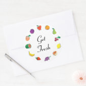 Sticker Rond Nourriture pour Thought_Circle of Citrus_Get Fresh (Enveloppe)
