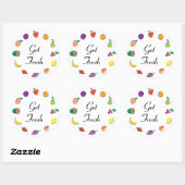 Sticker Rond Nourriture pour Thought_Circle of Citrus_Get Fresh (Feuille)