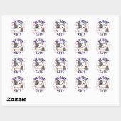 Sticker Rond nous aimons les chats (Feuille)