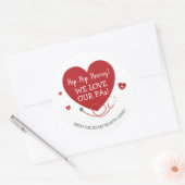 Sticker Rond Nous aimons nos adjoints de médecin (Enveloppe)