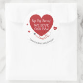 Sticker Rond Nous aimons nos adjoints de médecin (Sac)