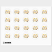 Sticker Rond Nous attendons un bébé (Feuille)