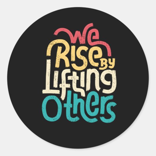 Sticker Rond Nous Augmentons En Levant D'Autres Inspirations Mo (Devant)