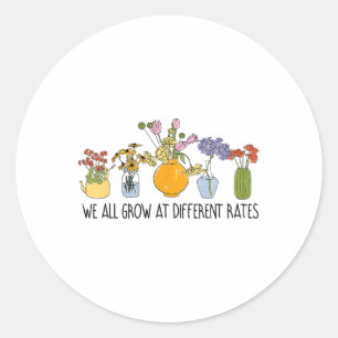 Sticker Rond Nous Augmentons Tous À Différents Taux Enseignant