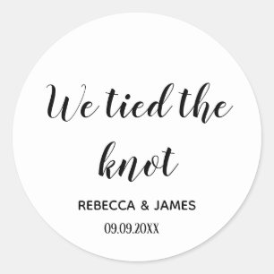 Sticker Rond Nous avons attaché le Mariage de noeud