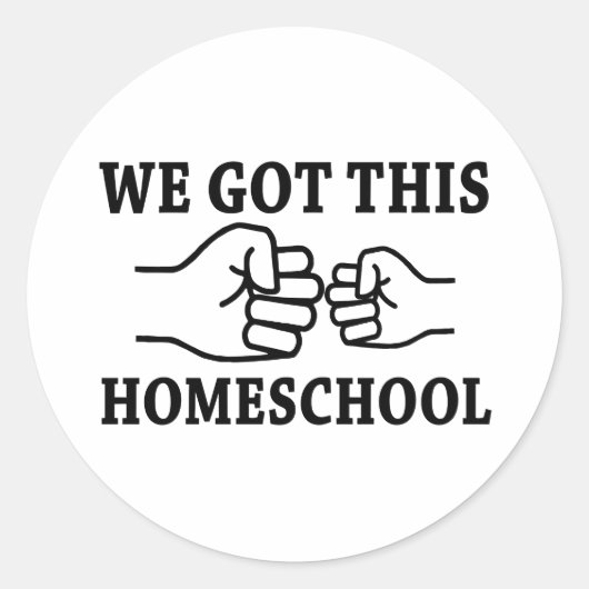 Sticker Rond Nous Avons Ce... Homeschool (Devant)