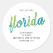 Sticker Rond Nous avons déplacé la main peinte de l'aquarelle F (Devant)