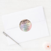 Sticker Rond Nous Avons Déplacé RSVP Changement De Nouvelle Adr (Enveloppe)