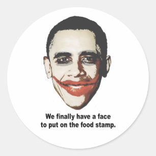 Sticker Rond Nous avons enfin un visage à mettre sur le timbre