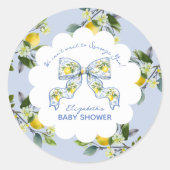 Sticker Rond Nous avons hâte de vous presser Bébé Fleur de Citr (Devant)