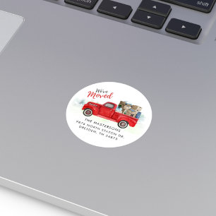 Sticker Rond Nous avons modifié l'adresse