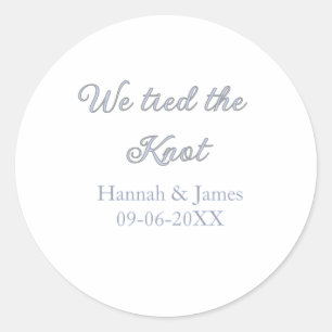 Sticker Rond nous avons noué le nœud nom mariage date de fiança