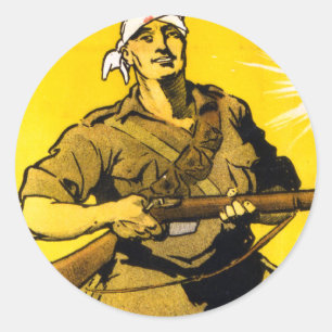 Sticker Rond Nous avons pris la colline