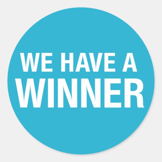 Sticker Rond nous avons un gagnant (Devant)