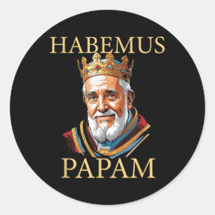 Sticker Rond Nous avons un pape_ Habemus Papam 2025 Vatican Leo