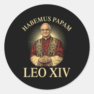 Sticker Rond Nous avons un pape_ Habemus Papam 2025 Vatican Leo