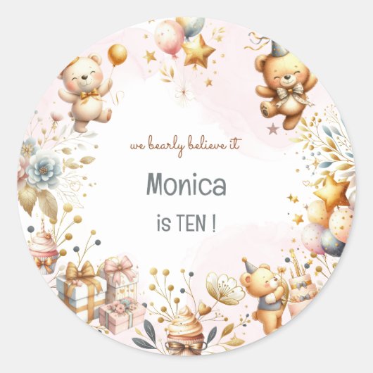 Sticker Rond Nous croyons sincèrement, anniversaire de enfant d (Devant)