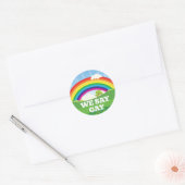 Sticker Rond Nous disons Gay pride Mois mignon Arc-en-ciel (Enveloppe)