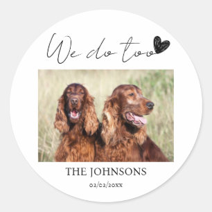 Sticker Rond Nous faisons également des mariages d'animaux de c
