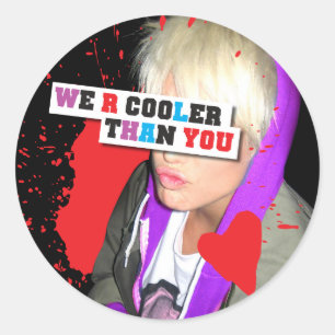 Sticker Rond NOUS GLACIÈRE de R QUE VOUS par Gregory Littley