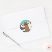 Sticker Rond Nous, Groupe Ours Nus Hug (Enveloppe)