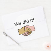 Sticker Rond Nous l'avons fait ! (Enveloppe)