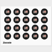 Sticker Rond Nous Le Peuple 1776 Drapeau Américain Ne Servons A (Feuille)