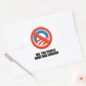 Sticker Rond Nous, le peuple, en avons assez (Enveloppe)