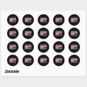 Sticker Rond Nous, Le Peuple, Nous N'Avons Pas Le Drapeau Améri (Feuille)
