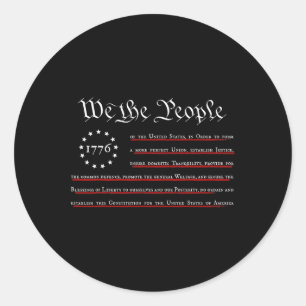 Sticker Rond Nous Le Peuple Préambule Notre Constitution 4 Juil