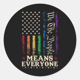 Sticker Rond Nous Le Peuple Signifie Tout Le Monde Constitution