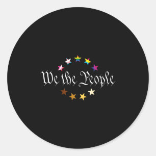 Sticker Rond Nous Le Peuple Signifie Tout Le Monde Mois Fierté