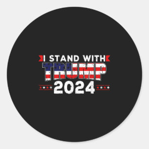 Sticker Rond Nous, Le Peuple, Sommes Avec Donald Trump 2024 Amé
