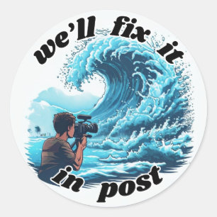 Sticker Rond Nous le réparerons dans le post - tsunami